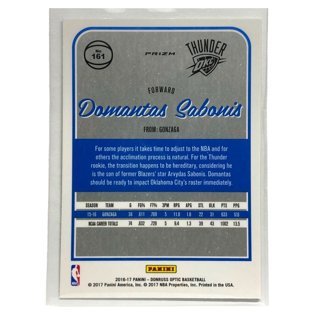 PANINI NBAカード DONRUSS OPTIC PRIZM DOMANTAS SABONIS THUNDER #161 中古 IT2