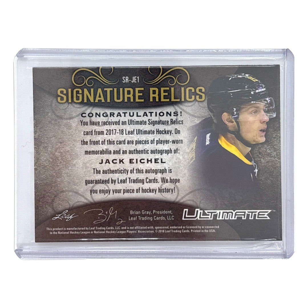 Leaf NHLカード ULTIMATE SIGNATURE RELICS JACK EICHEL 4/5 #SR-JE1 中古 IT1
