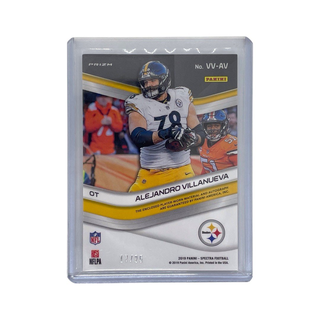 PANINI NFLカード SPECTRA VESTED VETERANS PRIZM ALEJANDRO VILLANUEVA PITTSBURGH STEELERS 17/25 #VV-AV 中古 IT1