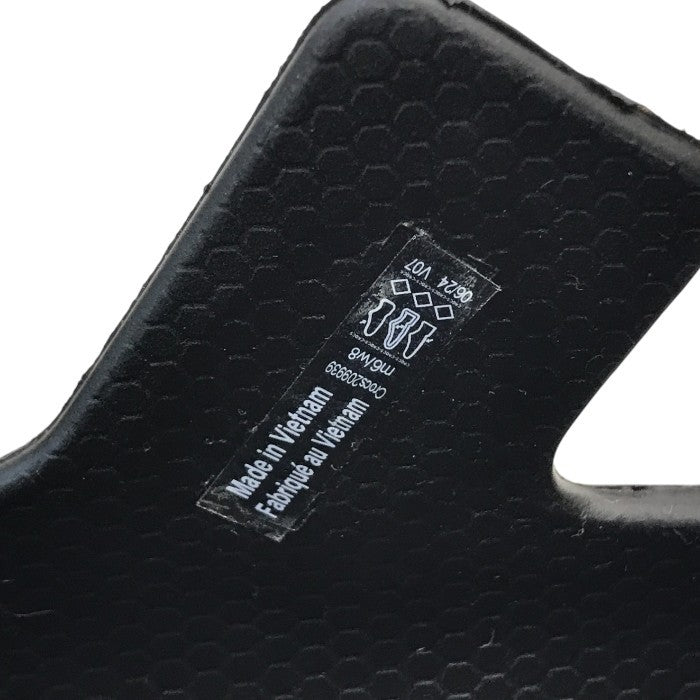 CROCS クロックス ストンプ メリージェーン サンダル レディース 厚底 ベルクロ ストラップ ブラック M6/W8/24cm 中古 T1