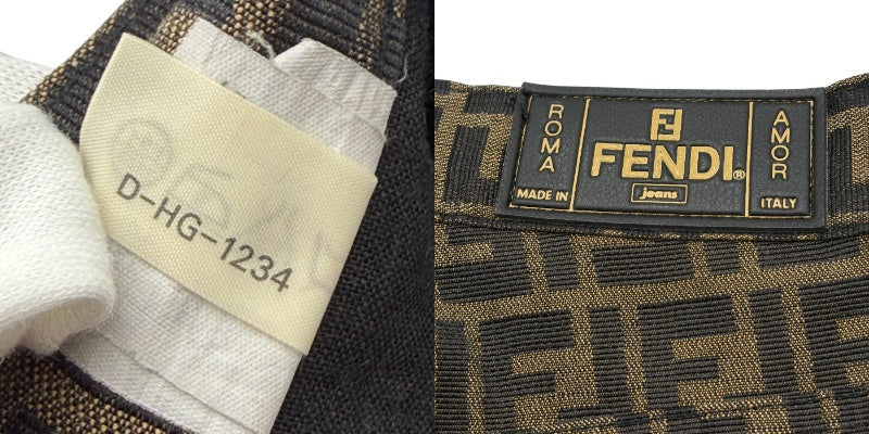 FENDI フェンディ ズッカ パンツ レディース 27インチ ボトムス 総柄 ブランド ストレート 中古 W4