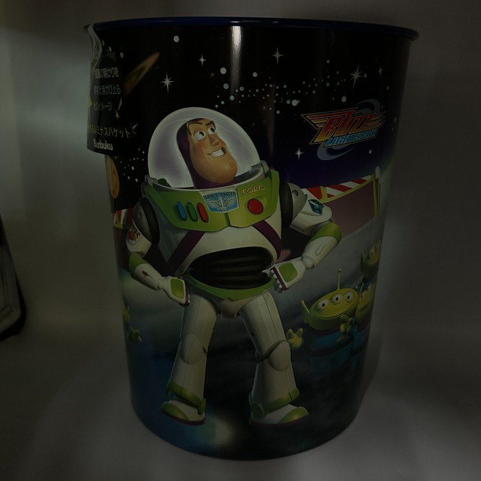 Disney PIXAR トイ・ストーリー 発光するルミナスバケット バズライトイヤー ディズニー ピクサー ゴミ箱 ダストボックス インテリア 中古 W4