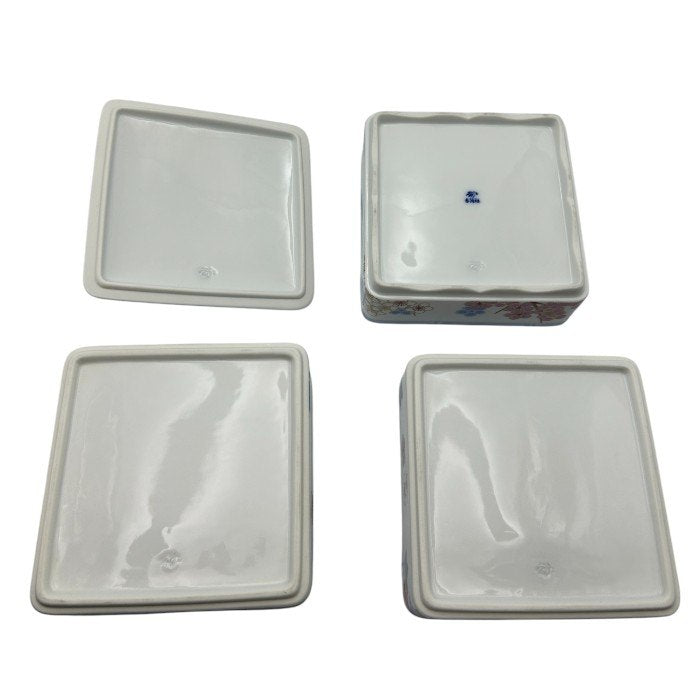 香蘭社 染錦松竹梅 三段重 和食器 重箱 ブランド 弁当 おせち 中古 W4