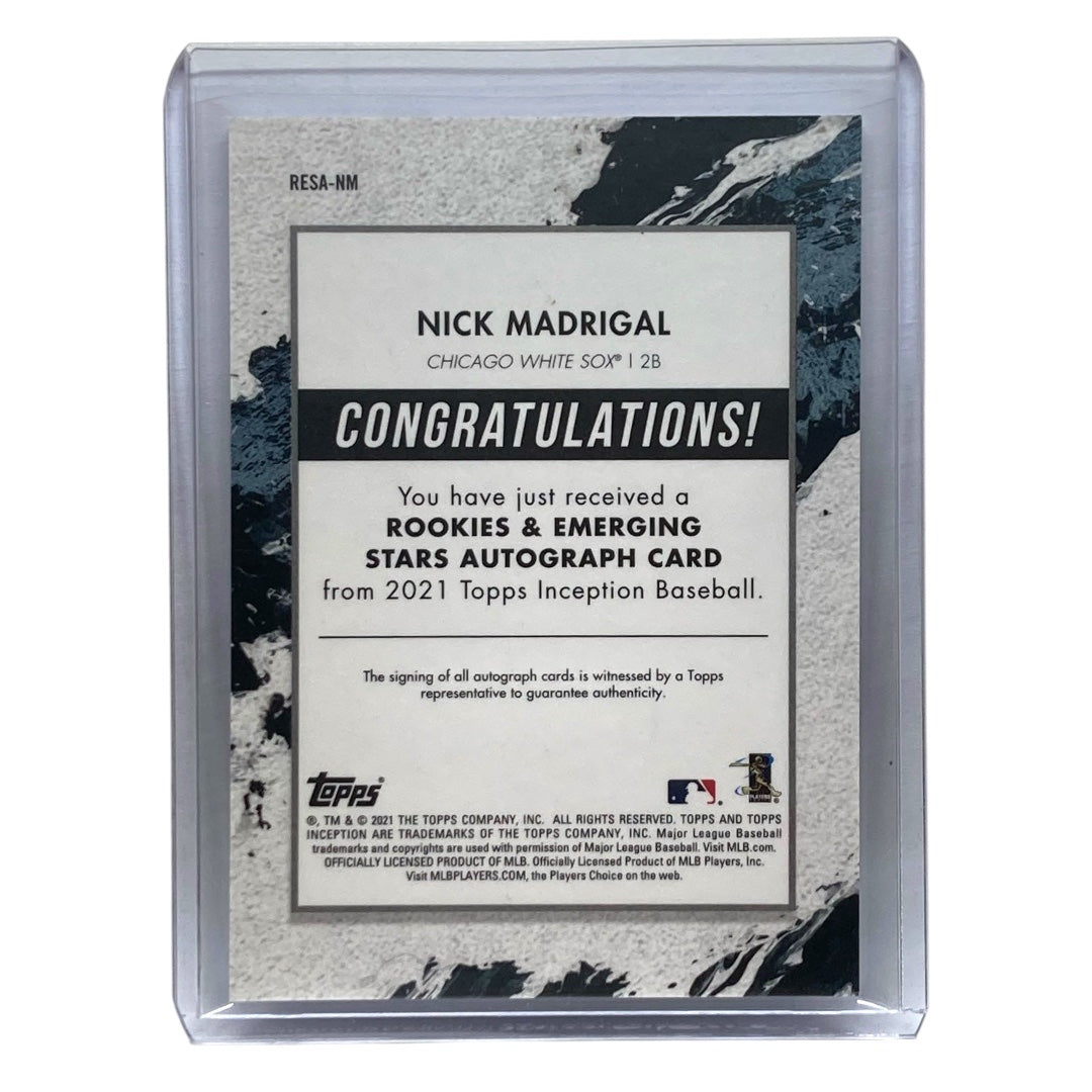 TOPPS MLBカード INCEPTION NICK MADRIGAL WHITE SOX 126/130 #RESA-NM 中古 IT2