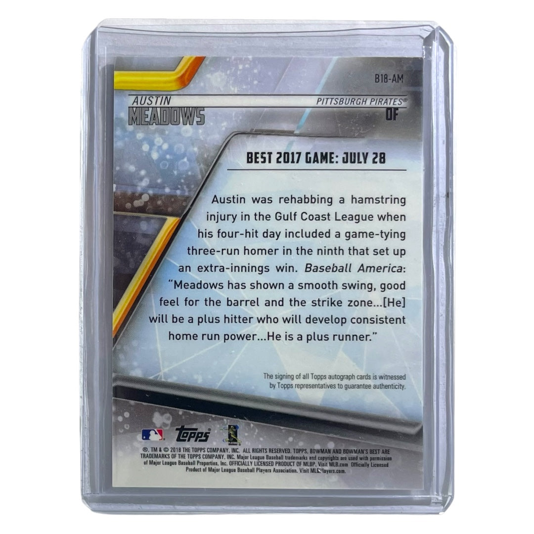 TOPPS MLBカード BOWMAN'S BEST AUSTIN MEADOWS PITTSBURGH PIRATES /50 #B18-AM 中古 IT2