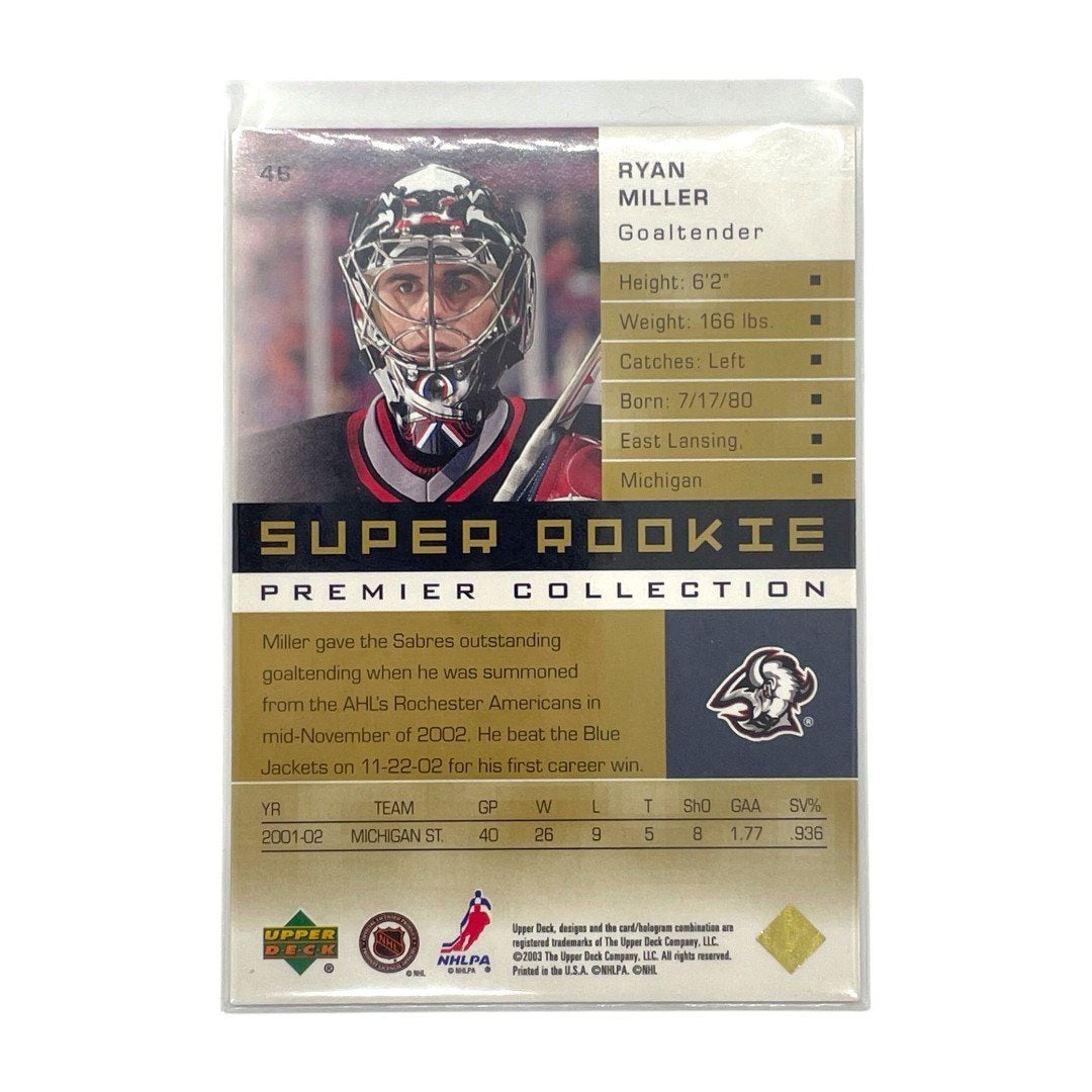 UPPER DECK NHLカード PREMIER COLLECTION RYAN MILLER SABRES /199 #46 中古 IT1