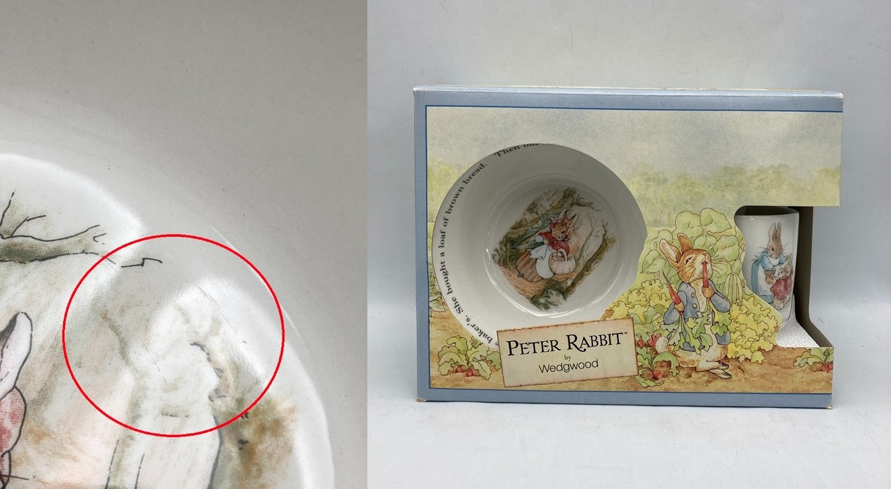 PETER RABBIT by Wedgwood ウェッジウッド ピーターラビット カップ プレート ボウル 3点セット 中古 D4