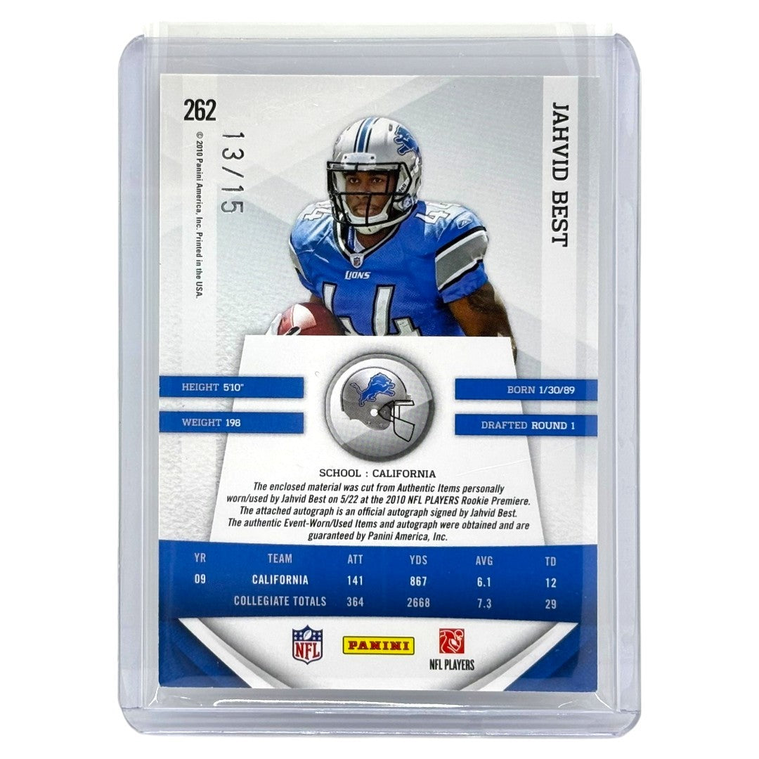 PANINI NFLカード GRIDIRON GEAR PRIME JAHVID BEST DETROIT LIONS /15 #262 中古 IT1