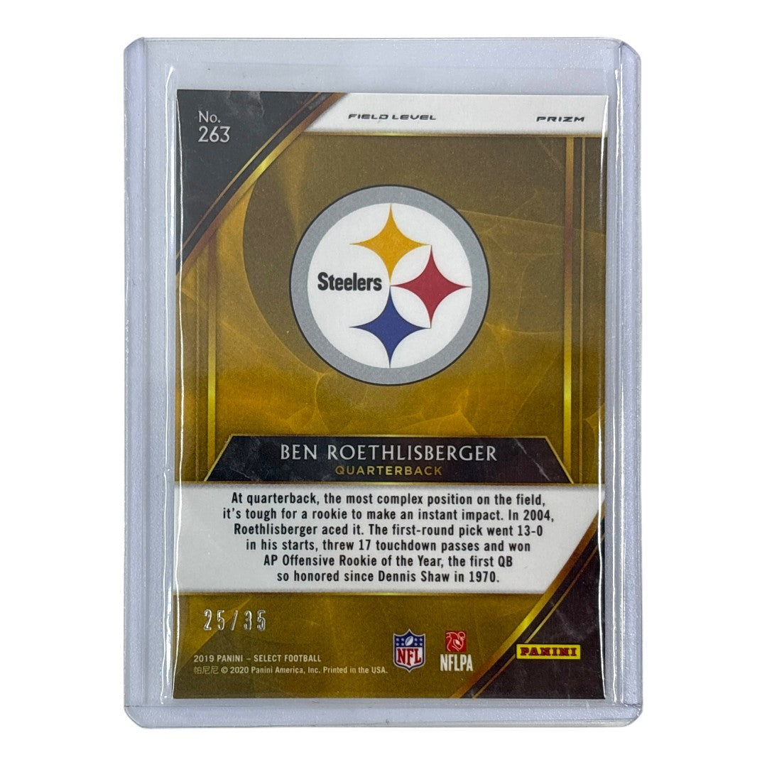 PANINI NFLカード SELECT PRIZM BEN ROETHLISBERGER PITTSBURGH STEELERS 25/35 #263 中古 IT1