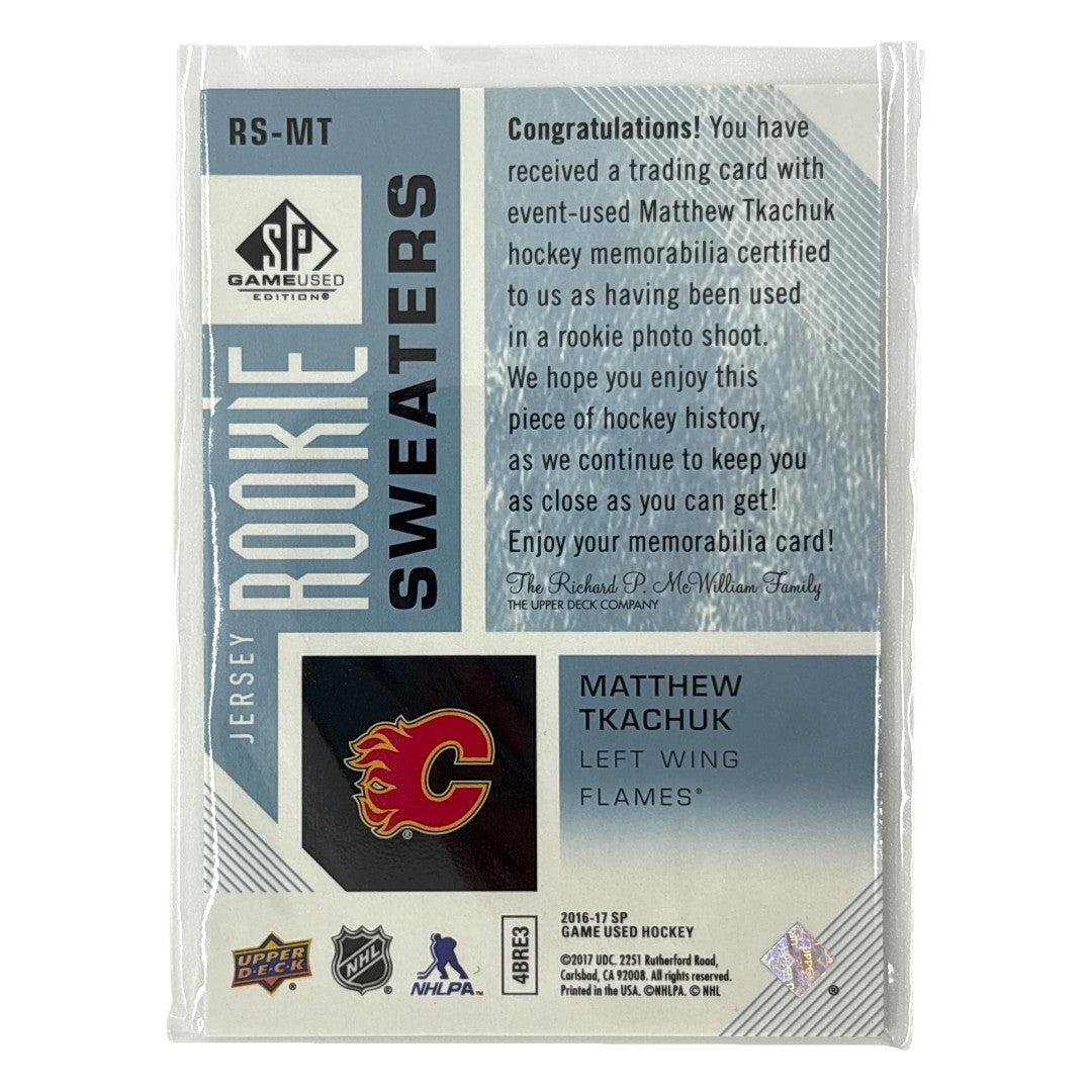 UPPER DECK NHLカード SP GAME USED MATTHEW TKACHUK FLAMES /499 #RS-MT 中古 IT1