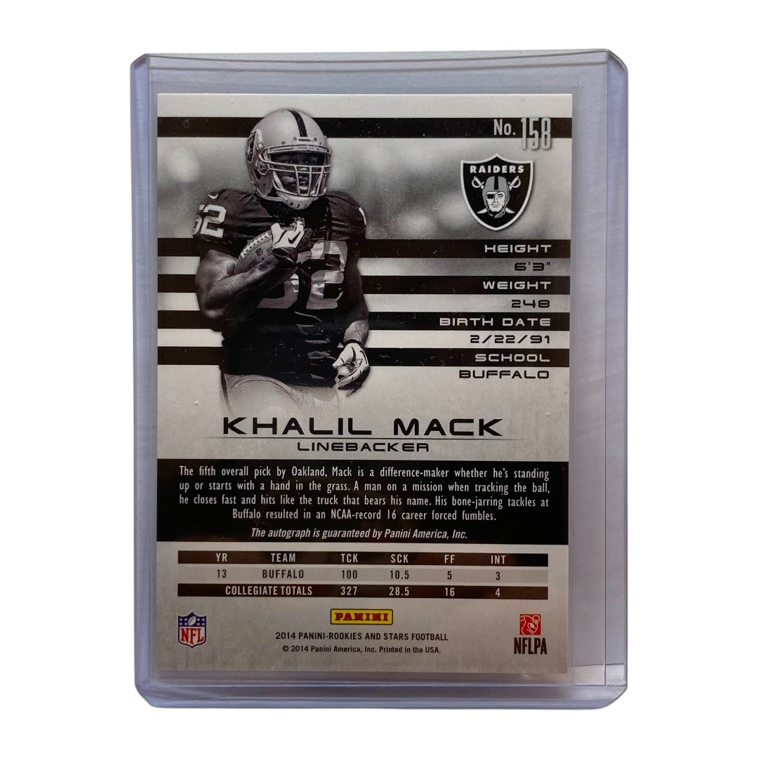 PANINI NFLカード ROOKIES AND STARS KHALIL MACK RAIDERS 02/25 #158 中古 IT2