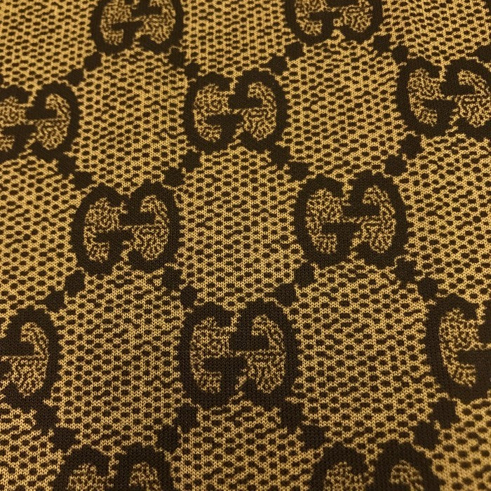 GUCCI グッチ テクニカル ジャージースカート レディース 秋冬 ロング GG柄 プリーツ ブラウン XXS ブランド 総柄 かわいい ウエスト紐 中古 KW1