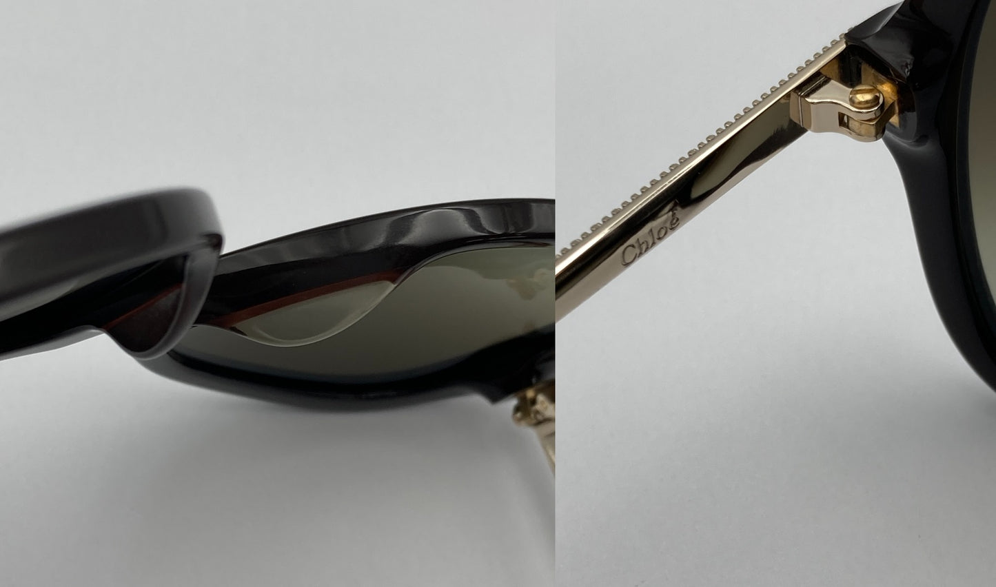 Chloe クロエ ラインストーン サングラス CE658SR 中古 D4