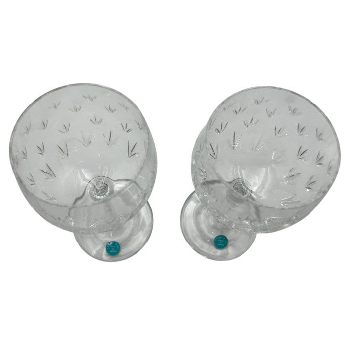 未使用品 ティファニー TIFFANY&CO. フローレット ペア ワイングラス 洋食器 ブランド おしゃれ 酒器 アルコール グラス 中古 W4