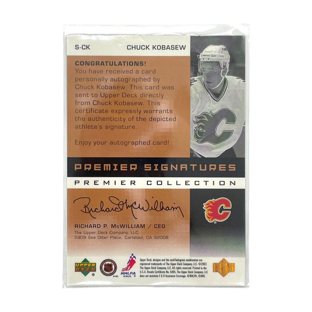 UPPER DECK NHLカード PREMIER COLLECTION CHUCK KOBASEW FLAMES #S-CK 中古 IT1