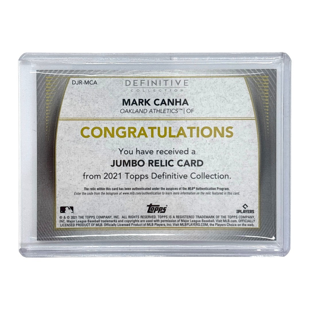 TOPPS MLBカード DEFINITIVE COLLECTION MARK CANHA OAKLAND ATHLETICS 15/30 #DJR-MCA 中古 IT1