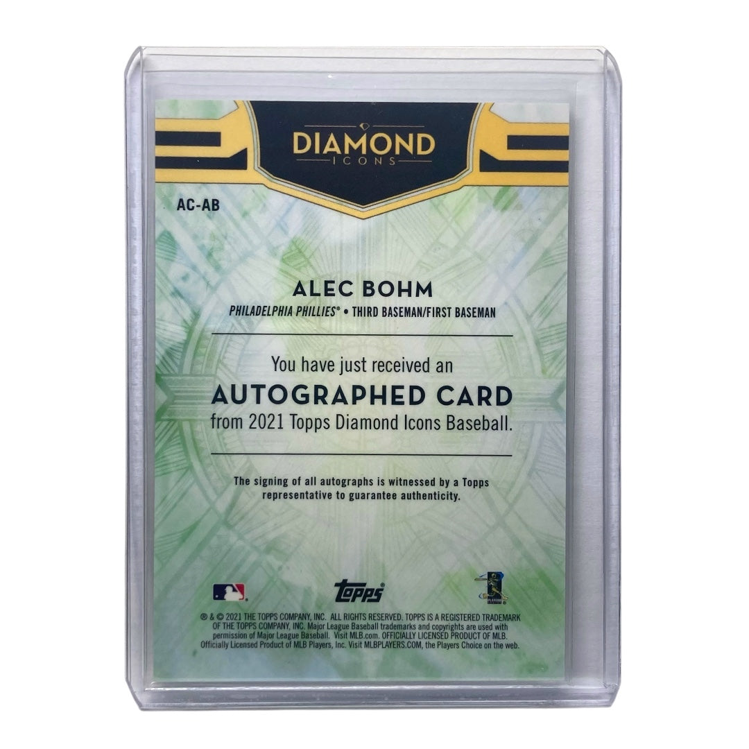 TOPPS MLBカード DIAMOND ICONS ALEC BOHM PHILLIES 21/25 #AC-AB 中古 IT2