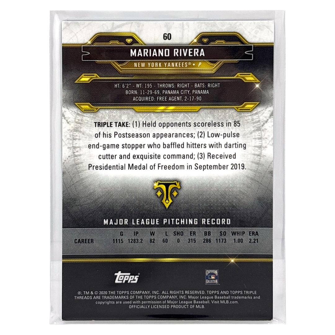 TOPPS MLBカード TRIPLE THREADS MARIANO RIVERA NEW YORK YANKEES /299 #60 中古 IT1