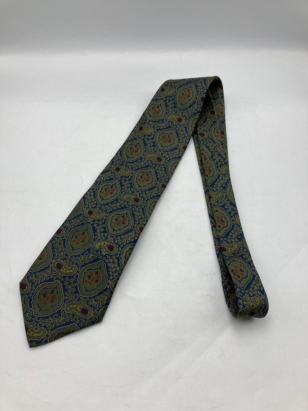 Christian Dior MONSIEUR クリスチャンディオール ムッシュ ペイズリー柄 ネクタイ シルク100% 中古 D4