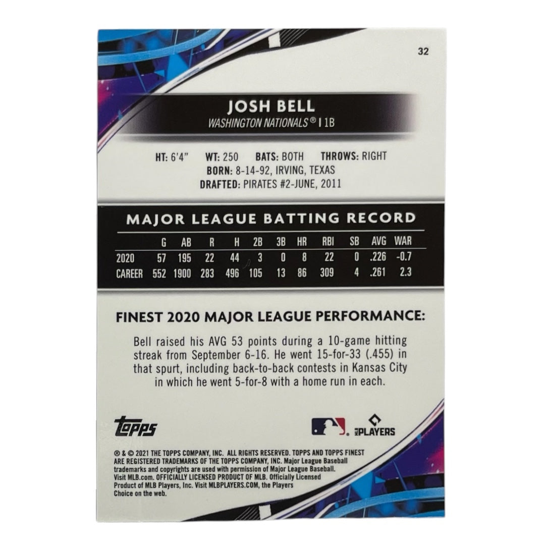 TOPPS MLBカード FINEST JOSH BELL WASHINGTON NATIONALS /125 #32 中古 IT2