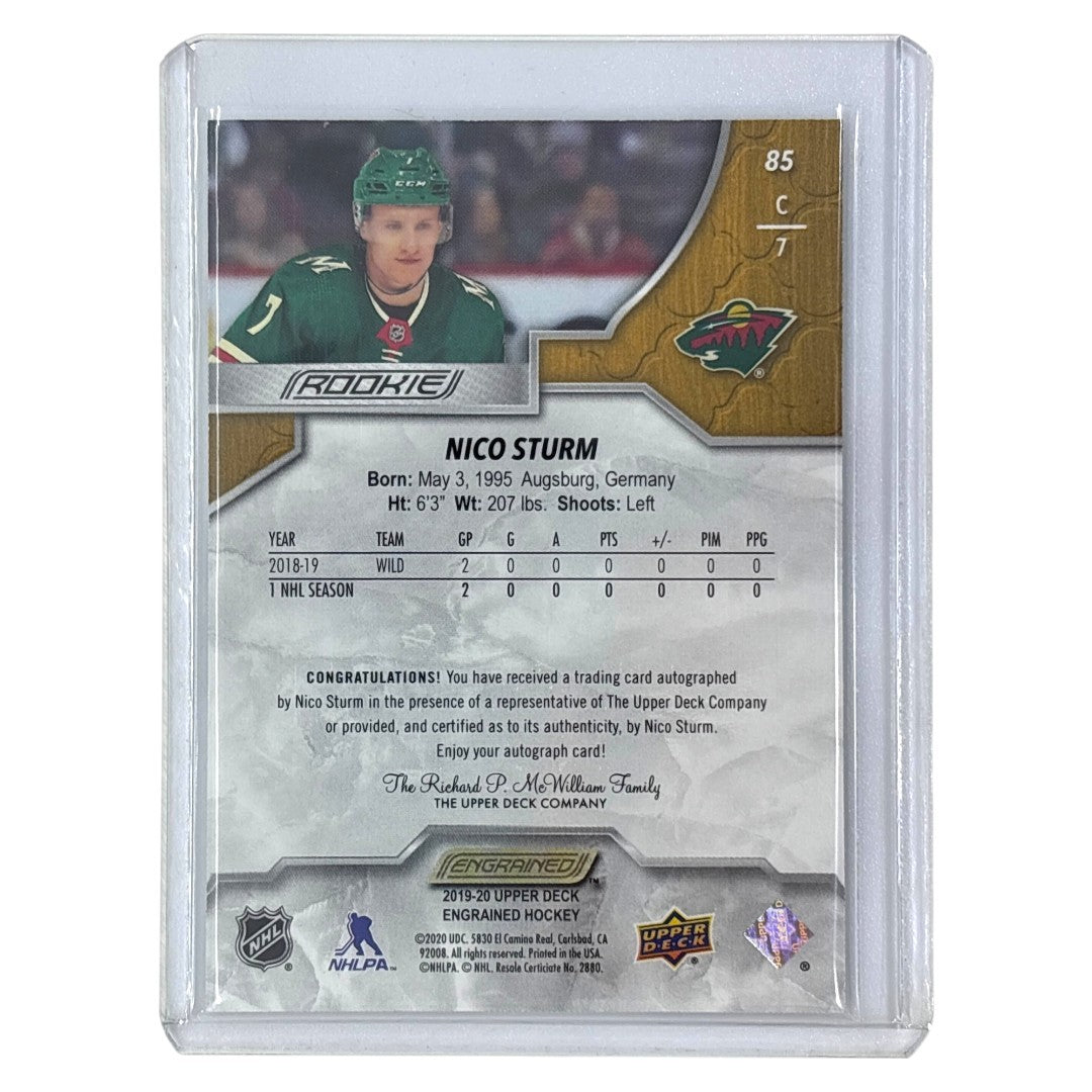 UPPER DECK NHLカード ENGRAINED NICO STURM WILD #85 中古 IT1