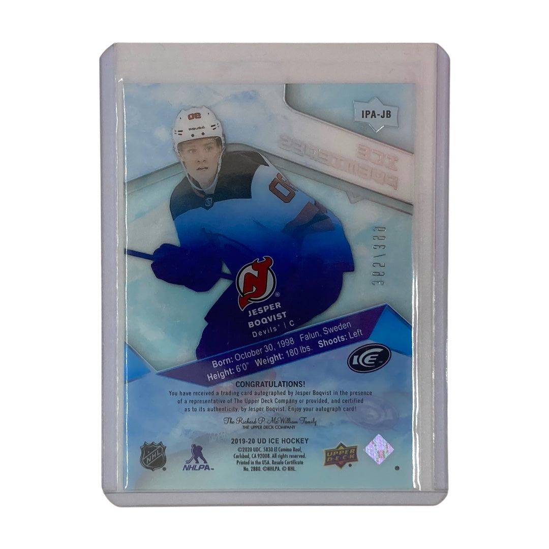 UPPER DECK NHLカード ICE JESPER BOQVIST DEVILS 365/399 #IPA-JB 中古 IT2