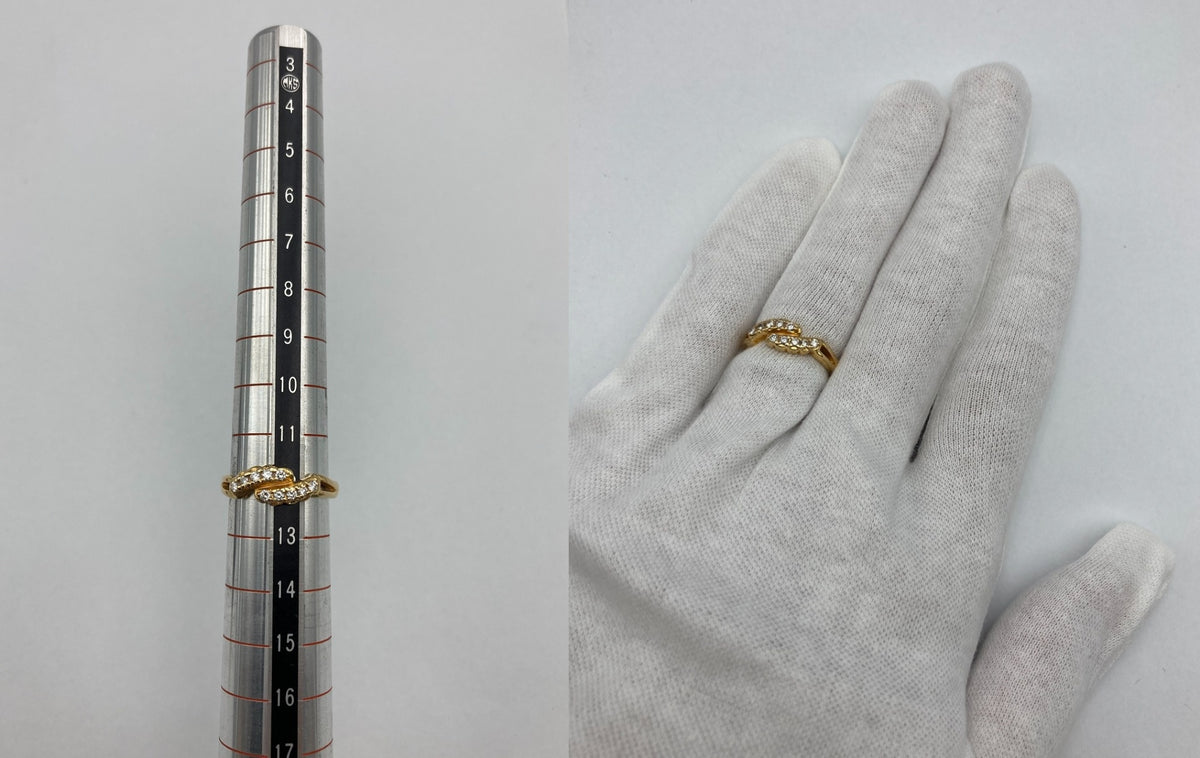 K18 ポーラ ダイヤ0.20ct リング 12号 中古 D4