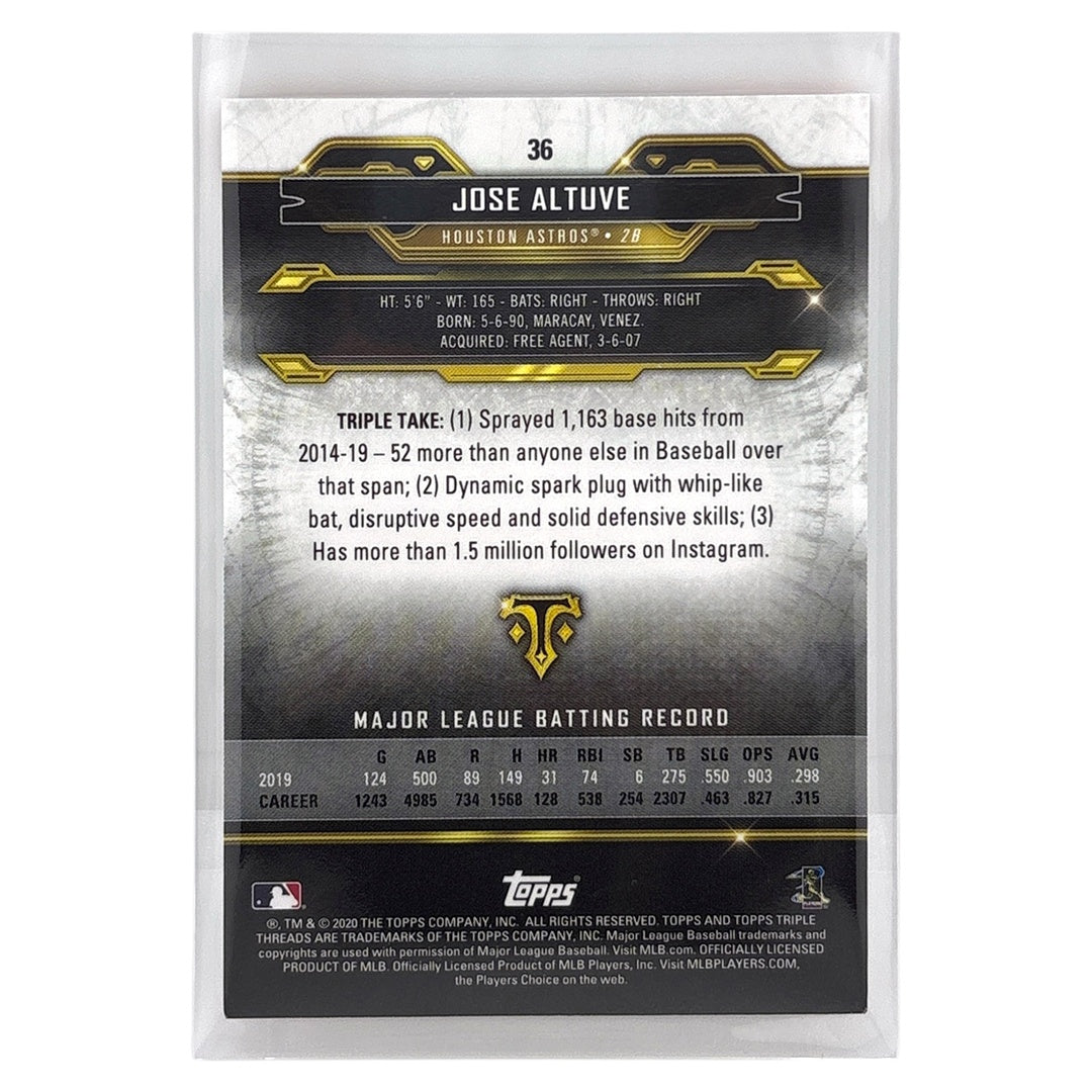 TOPPS MLBカード TRIPLE THREADS JOSE ALTUVE HOUSTON ASTROS /199 #36 中古 IT1