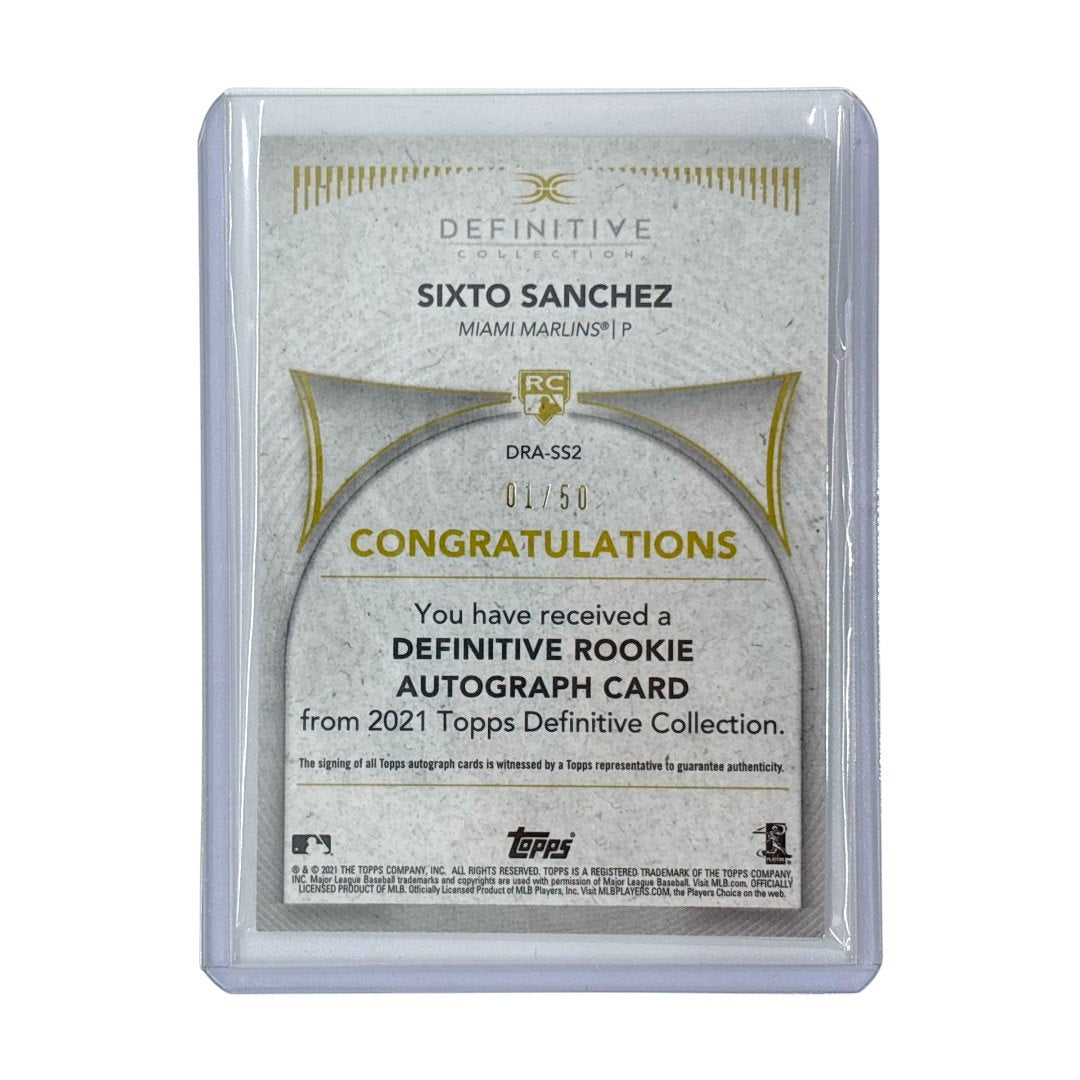 TOPPS MLBカード DEFINITIVE COLLECTION SIXTO SANCHEZ MIAMI MARLINS 01/50 #DRA-SS2 中古 IT1