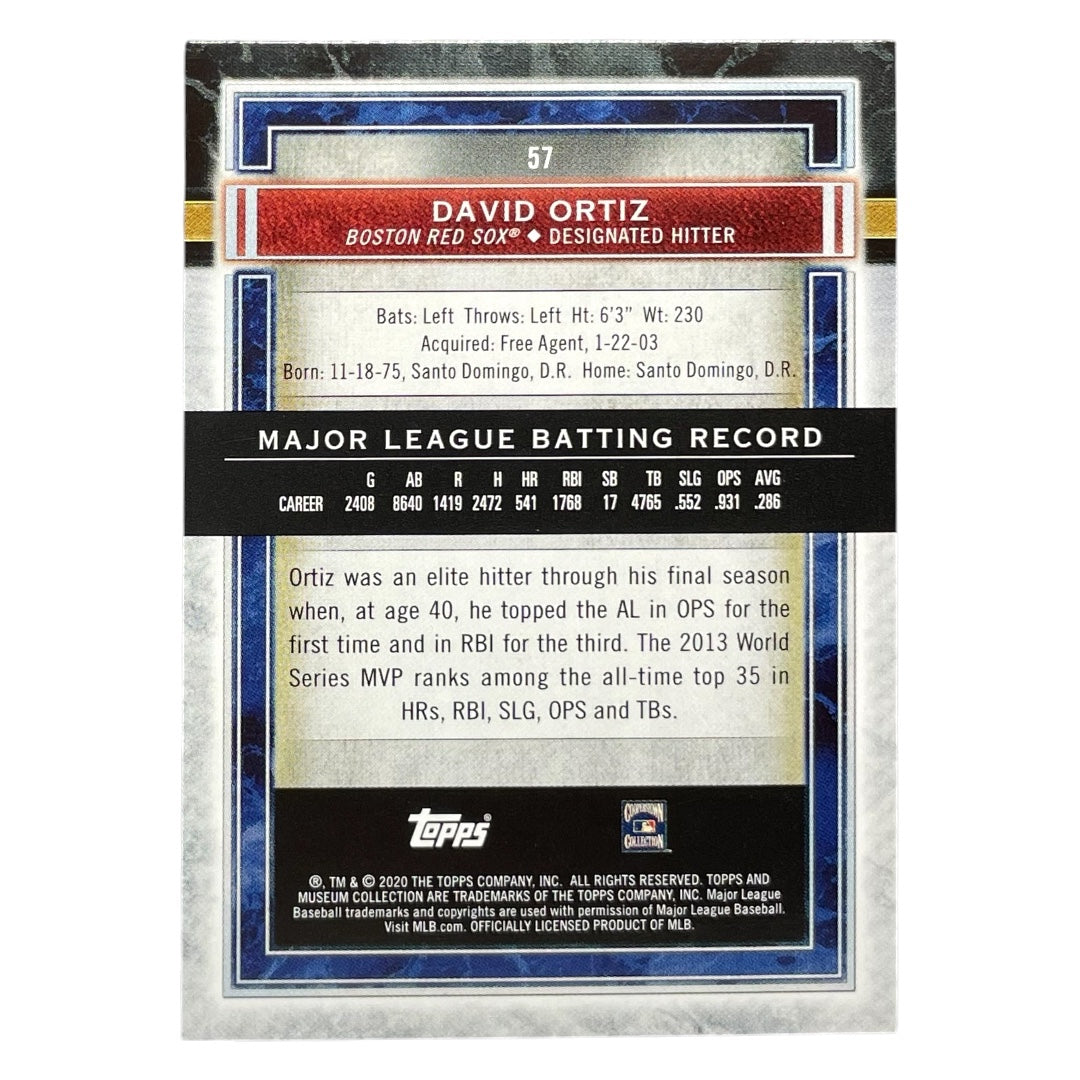 TOPPS MLBカード MUSEUM COLLECTION DAVID ORTIZ BOSTON RED SOX /150 #57 中古 IT2