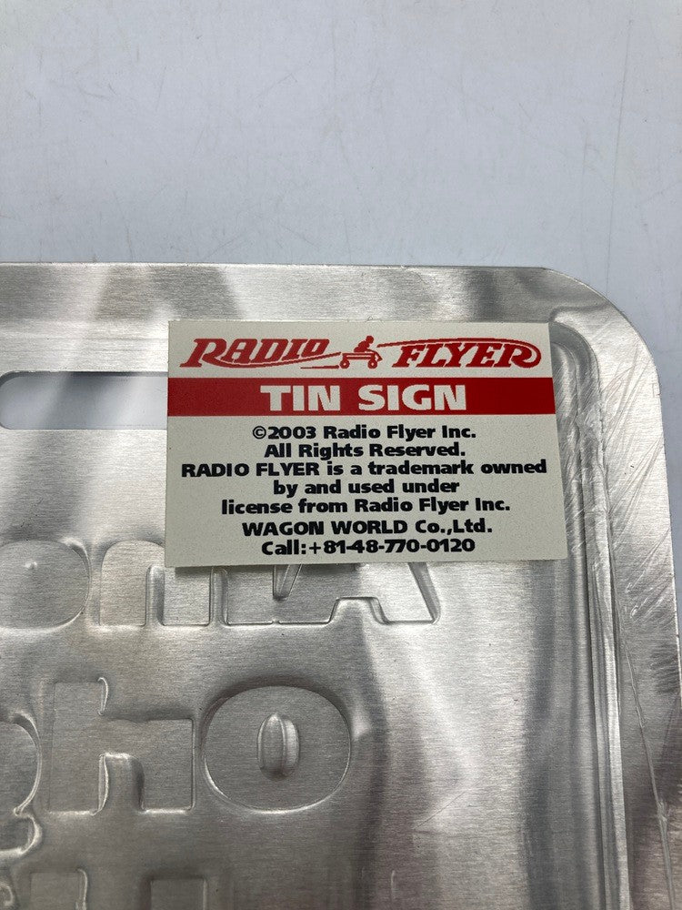 RADIO FLYER ラジオフライヤー TIN SIGN 看板 プレート Red Wagon 中古 D4