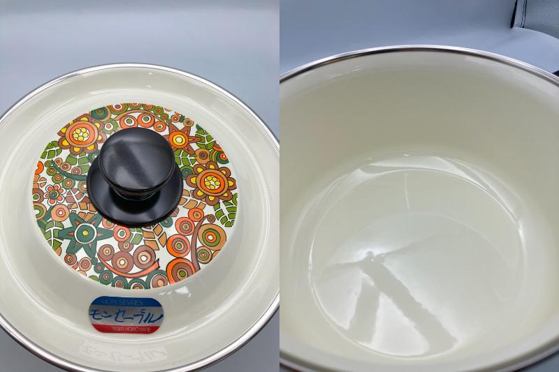 タイガーホーロー モンセーブル オリエント模様 両手鍋&片手鍋 中古 D4