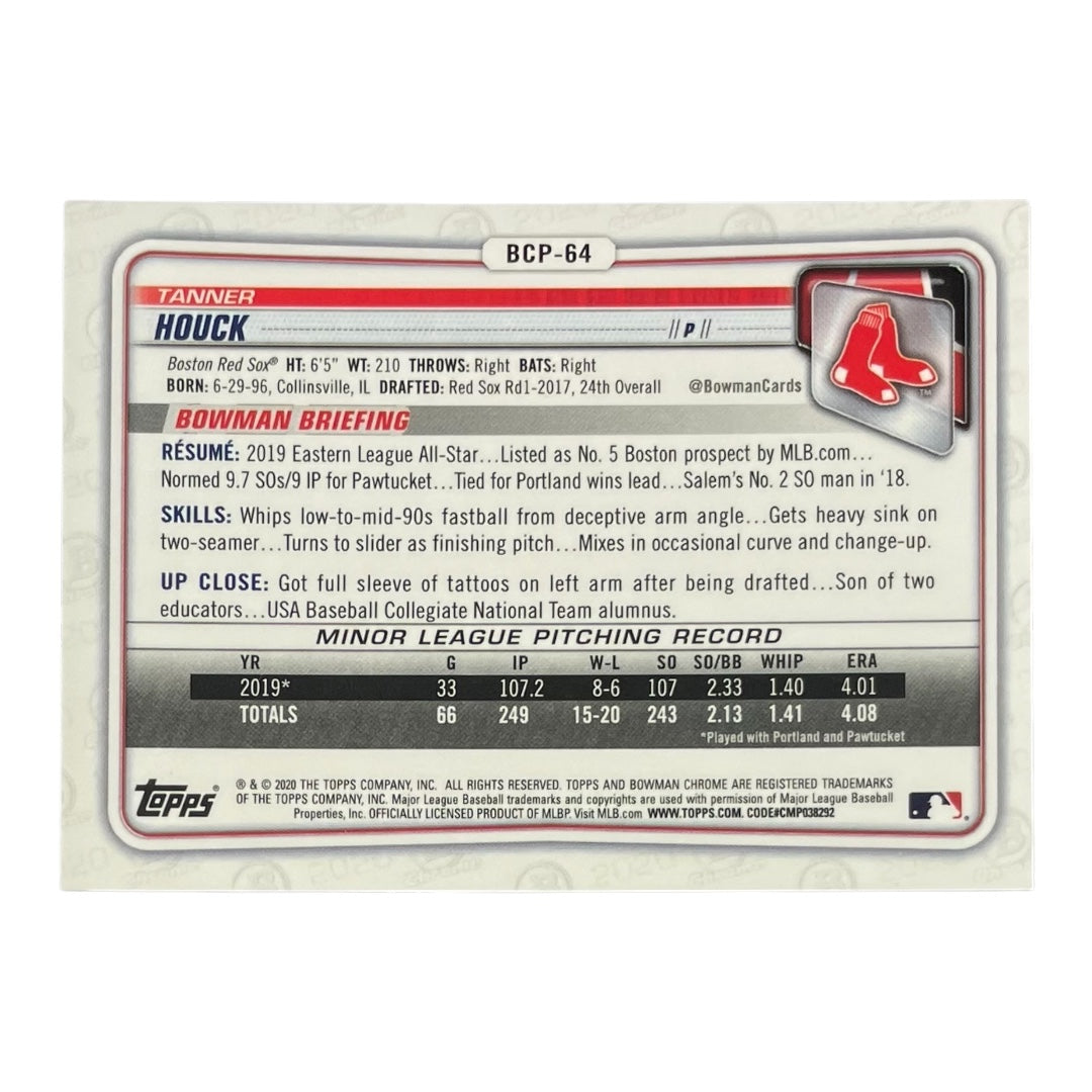 TOPPS MLBカード BOWMAN CHROME TANNER HOUCK BOSTON RED SOX /299 #BCP-64 中古 IT2