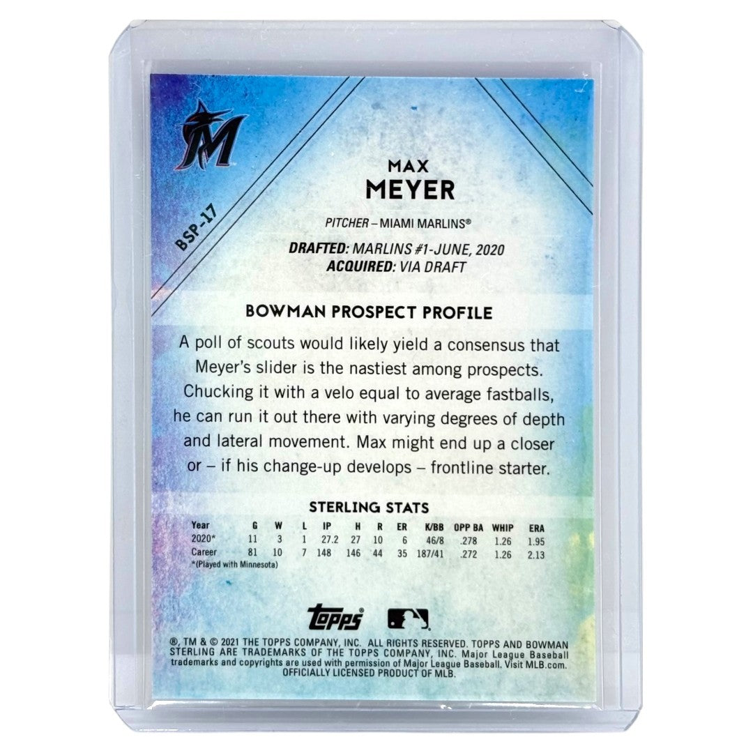 TOPPS MLBカード BOWMAN STERLING MAX MEYER MIAMI MARLINS /25 #BSP-17 中古 IT1