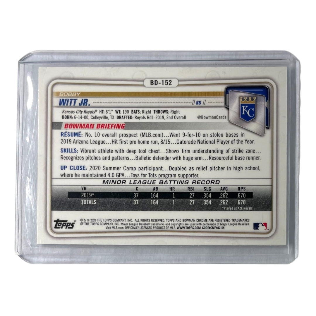TOPPS MLBカード BOWMAN CHROME BOBBY WITT JR. KANSAS CITY ROYALS #BD-152 中古 IT2