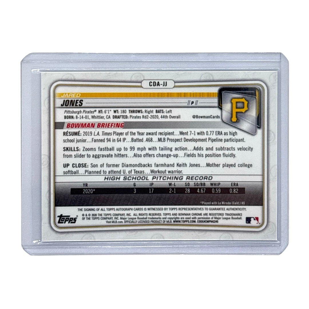 TOPPS MLBカード BOWMAN CHROME 1ST JARED JONES PITTSBURGH PIRATES /150 #CDA-JJ 中古 IT1