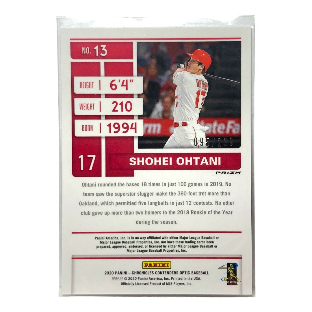 PANINI MLBカード CHRONICLES CONTENDERS OPTIC PRIZM SHOHEI OHTANI ANGELS 095/299 #13 中古 IT2
