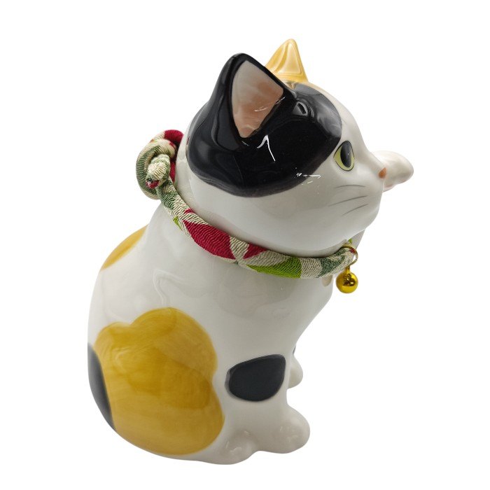 未使用品 薬師窯 YAKUSHIGAMA うちの招き猫 みけ 7876 中古 H4