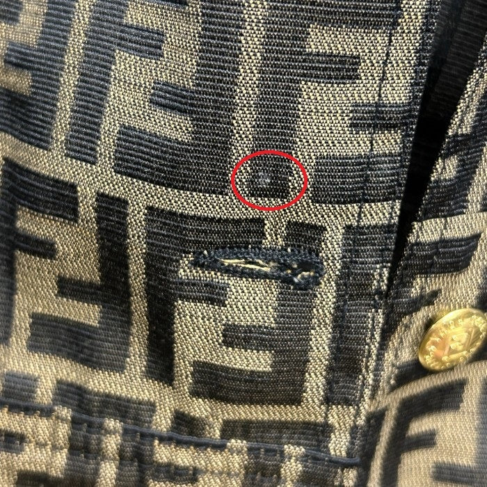 FENDI フェンディ ベスト レディース ズッカ柄 金ボタン ブラウン トップス ブランド おしゃれ 春 夏 秋 冬 中古 W1