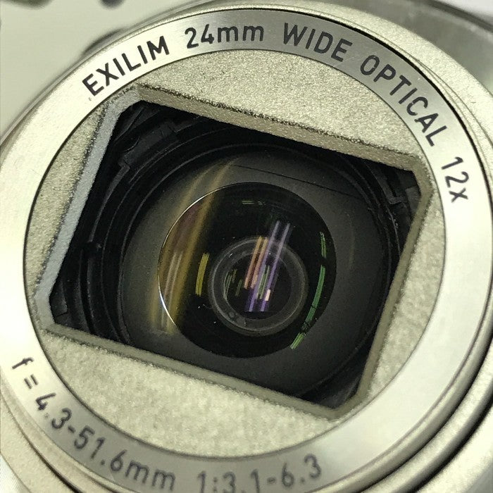 CASIO EXILIM コンパクトデジタルカメラ ホワイト 光学12倍ズーム SDメモリーカード EX-ZS240WE 中古 T1