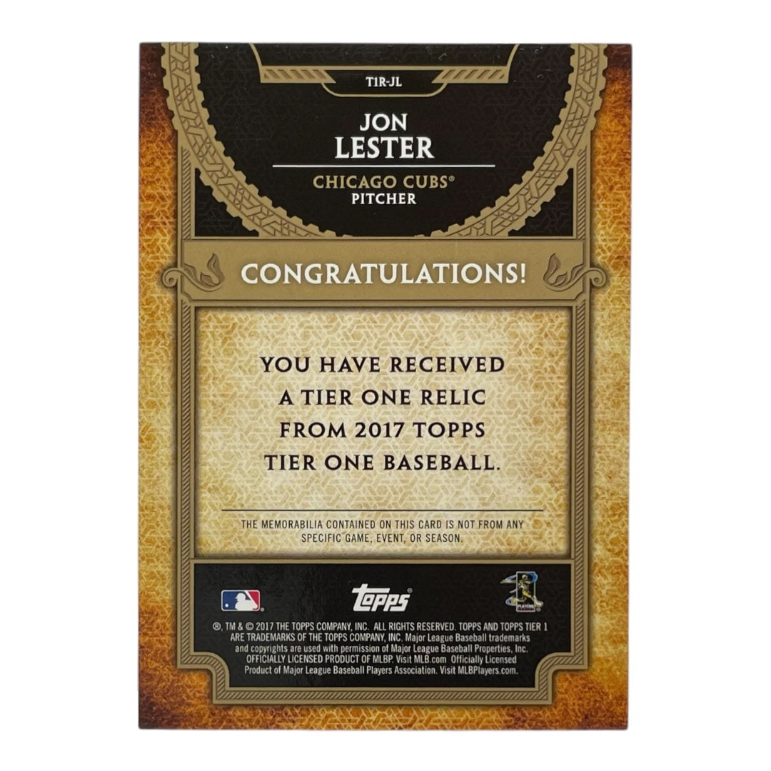 TOPPS MLBカード TIER 1 JON LESTER CHICAGO CUBS /331 #T1R-JL 中古 IT2