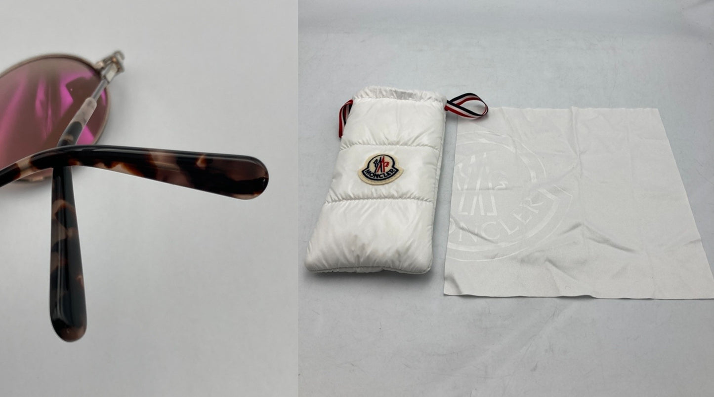 MONCLER モンクレール オーバルシェイプ サングラス TATOU ML 0224 メンズ レディース 中古 D4