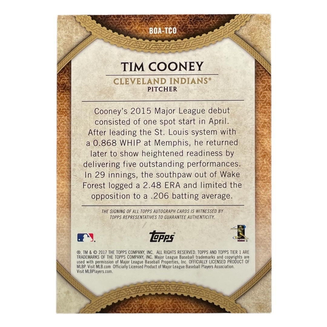 TOPPS MLBカード TIER 1 TIM COONEY CLEVELAND INDIANS /300 #BOA-TCO 中古 IT2