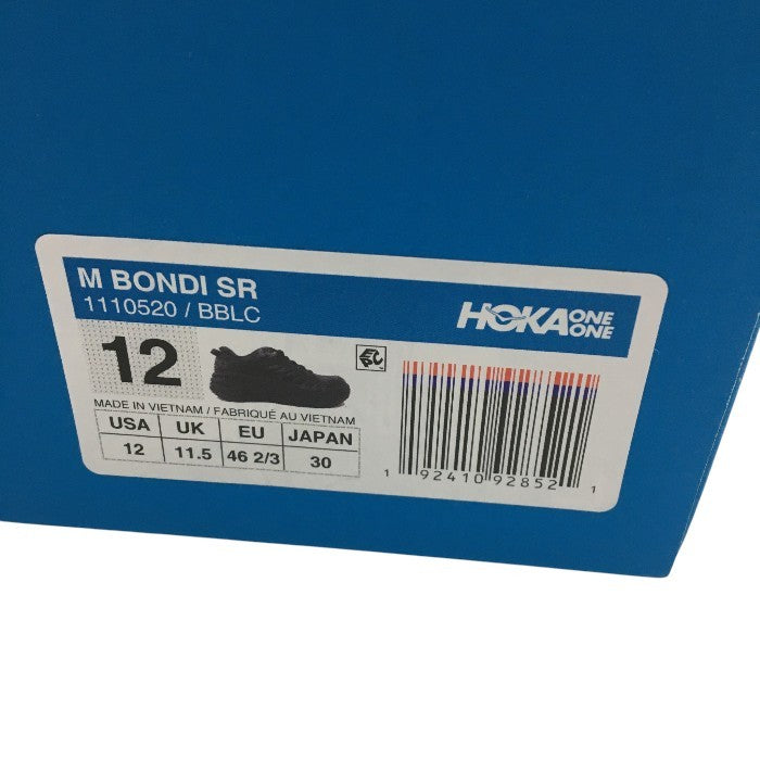 HOKA ONE ONE ホカ オネオネ ボンダイ BONDI SR BLACK 1110520 BBLC メンズ 厚底 ランニングシューズ アスレチックシューズ オールブラック 中古 Y4