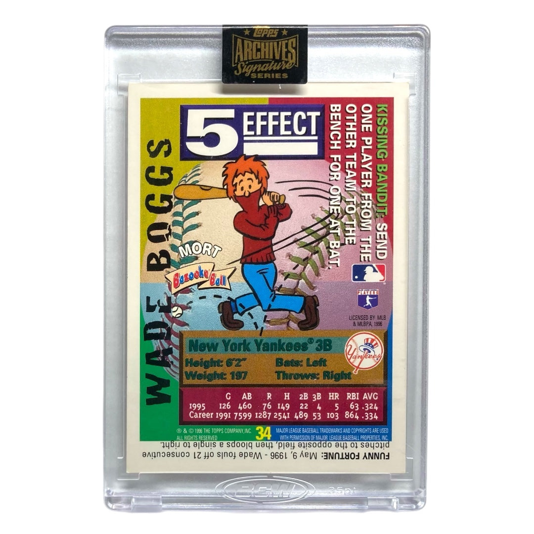 未開封品 TOPPS MLBカード BAZOOKA WADE BOGGS NEW YORK YANKEES 1/1 #34 中古 IT2