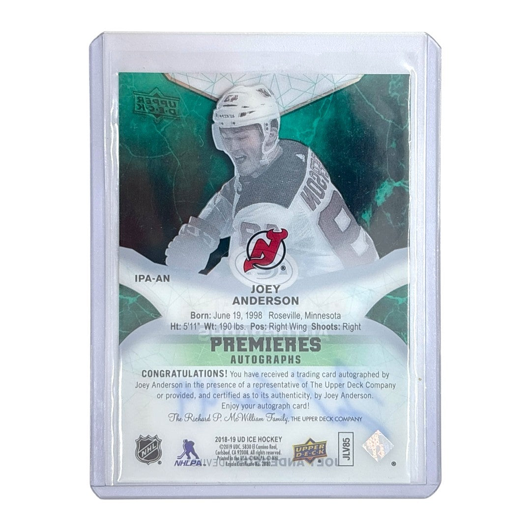 UPPER DECK NHLカード ICE JOEY ANDERSON DEVILS 243/299 #IPA-AN 中古 IT1