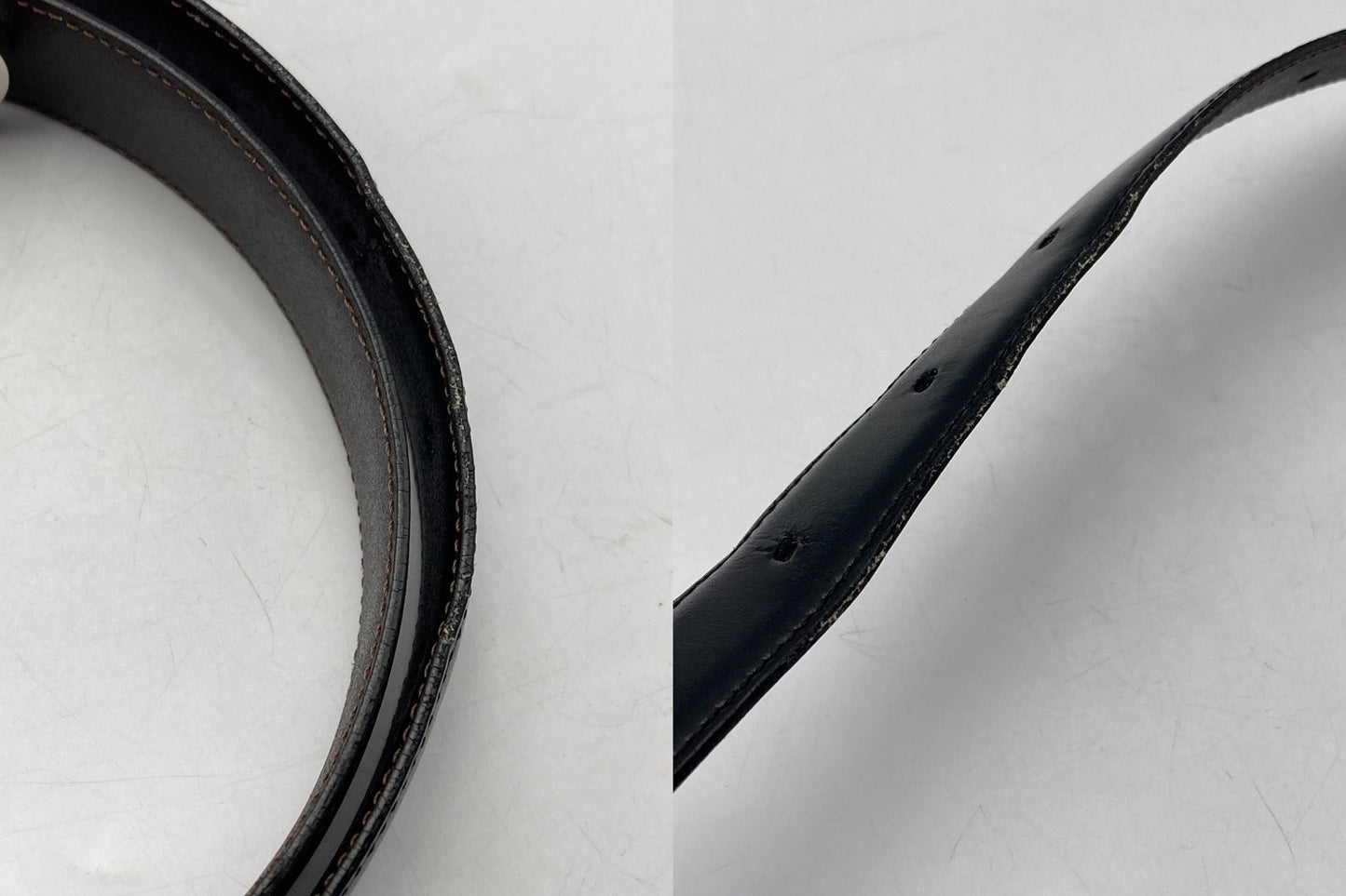 MONT BLANC モンブラン バックル レザーベルト メンズ 中古 D4