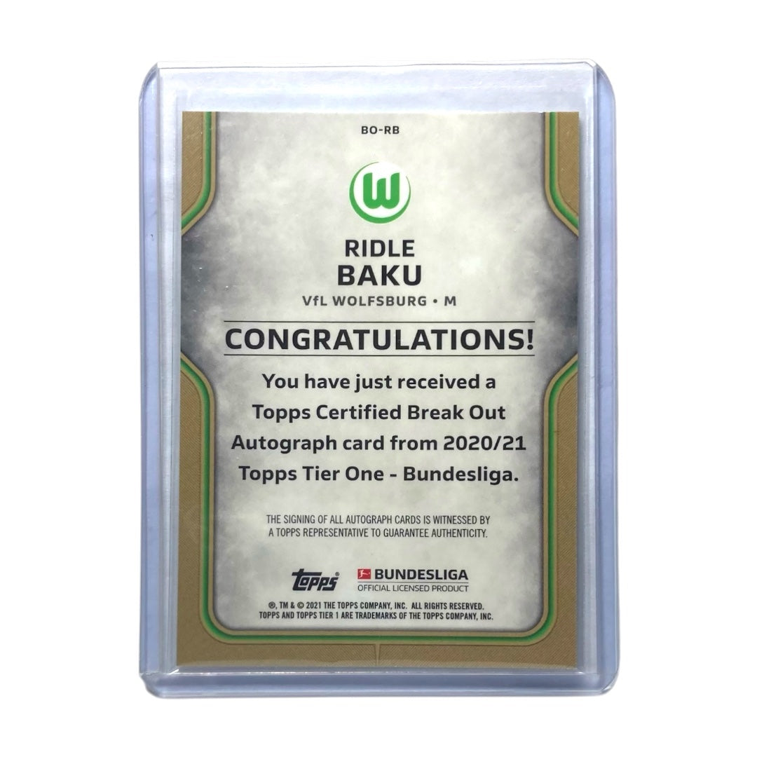 TOPPS サッカーカード TIER 1 RIDLE BAKU WOLFSBURG /125 #BO-RB 中古 IT2