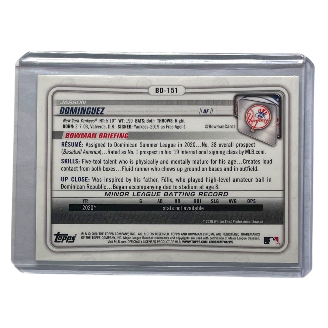 TOPPS MLBカード BOWMAN CHROME JASSON DOMINGUEZ NEW YORK YANKEES #BD-151 中古 IT2