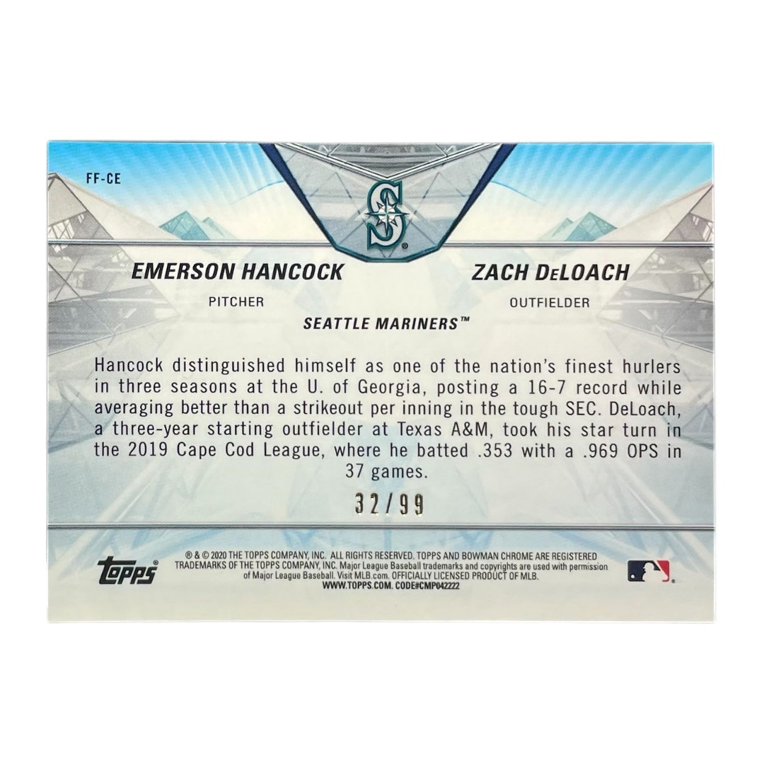 TOPPS MLBカード BOWMAN CHROME EMERSON HANCOCK ZACH DELOACH SEATTLE MARINERS /99 #FF-CE 中古 IT2